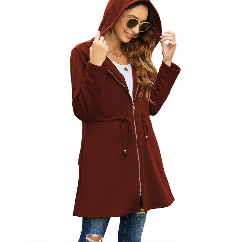 Solid Color Hoodie Fluff Scratch Jacket Jacket Cardigan