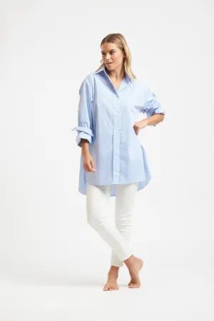 The Boyfriend Oversized Shirt | Blue Stripe