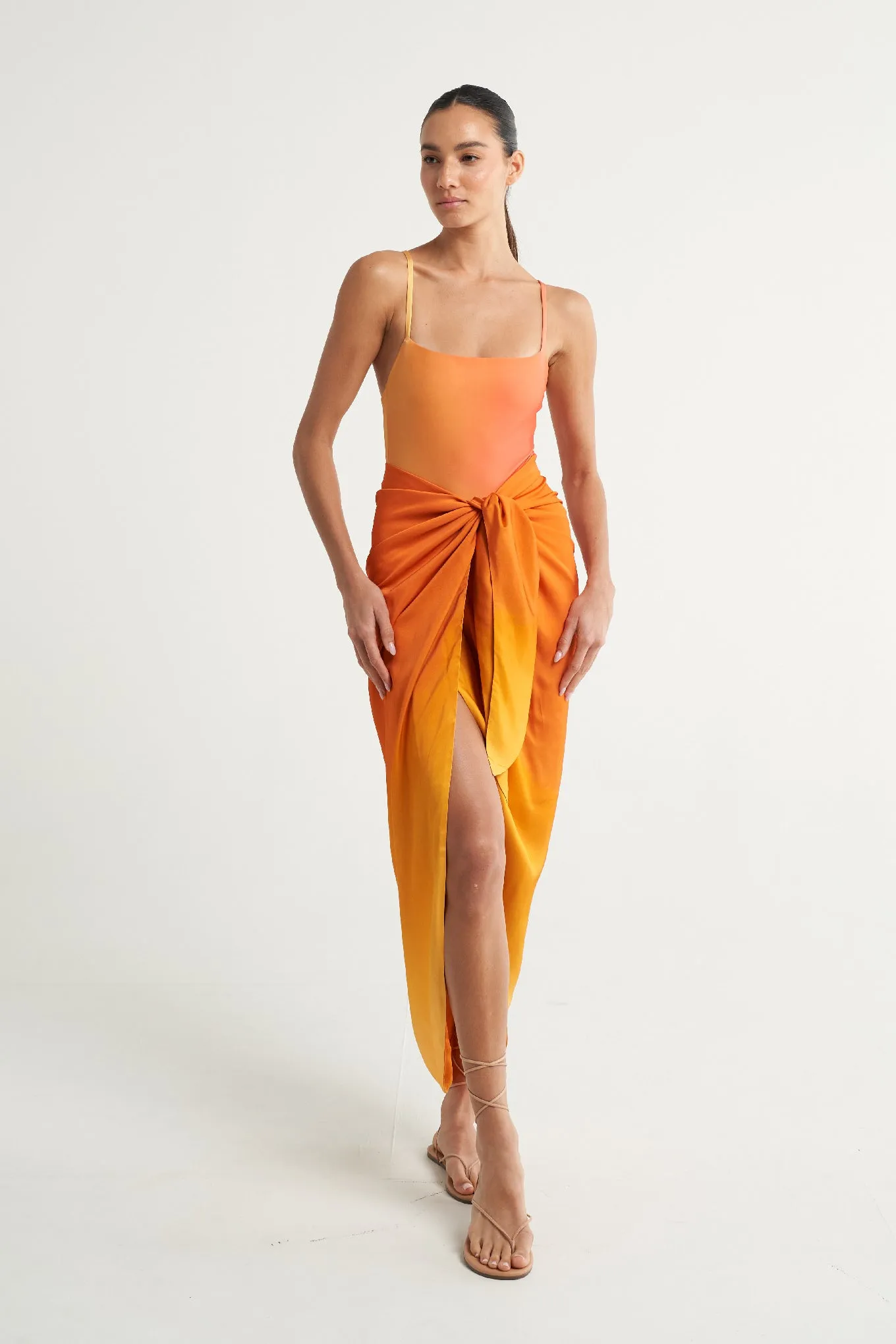 Tie Sarong Skirt Naranja