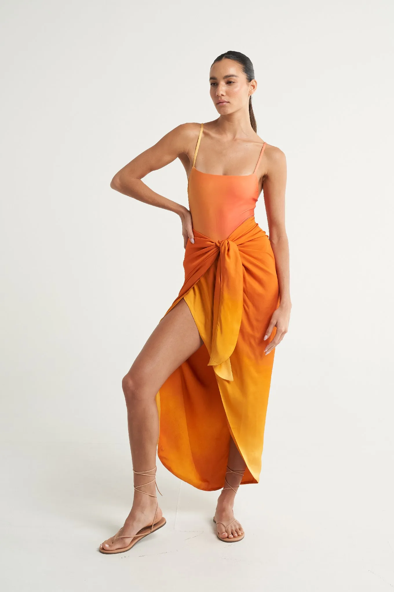 Tie Sarong Skirt Naranja