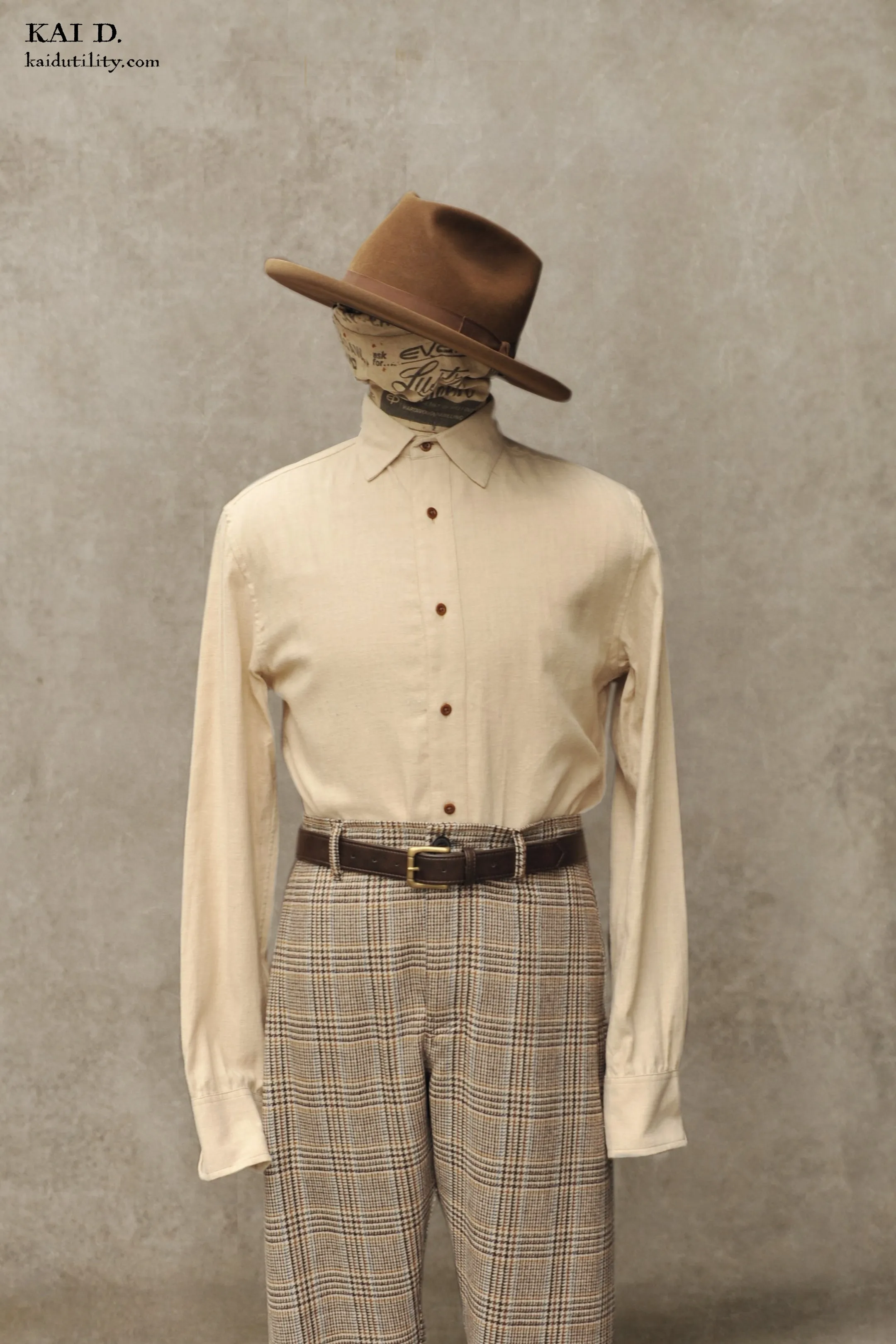 Ultra Soft Japanese Cotton Denham shirt - Oatmeal - L