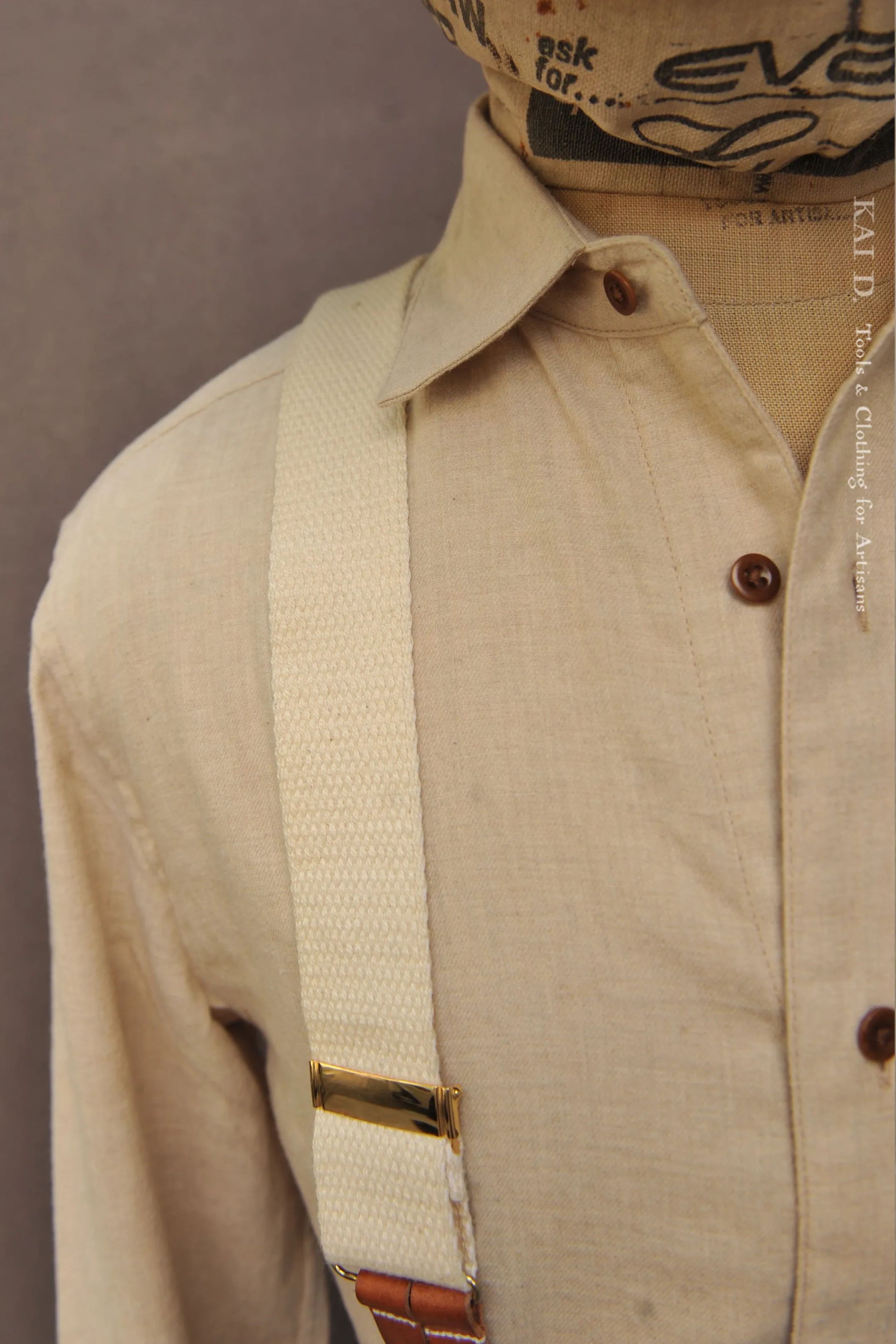 Ultra Soft Japanese Cotton Denham shirt - Oatmeal - L