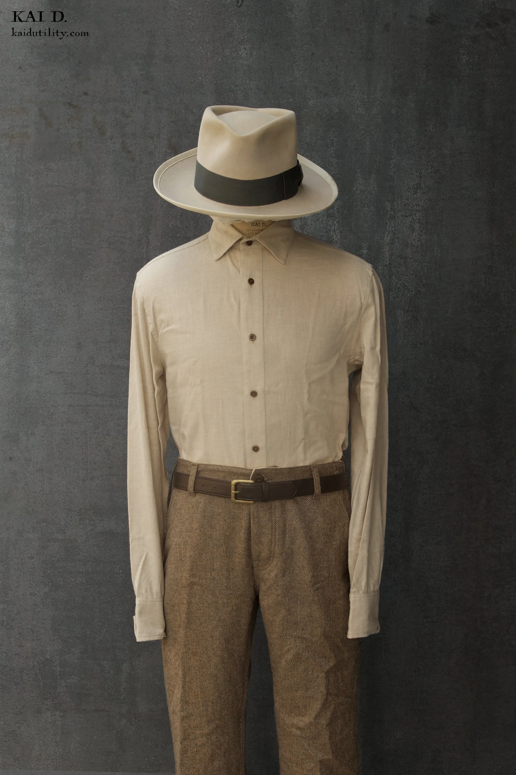 Ultra Soft Japanese Cotton Denham shirt - Oatmeal - L