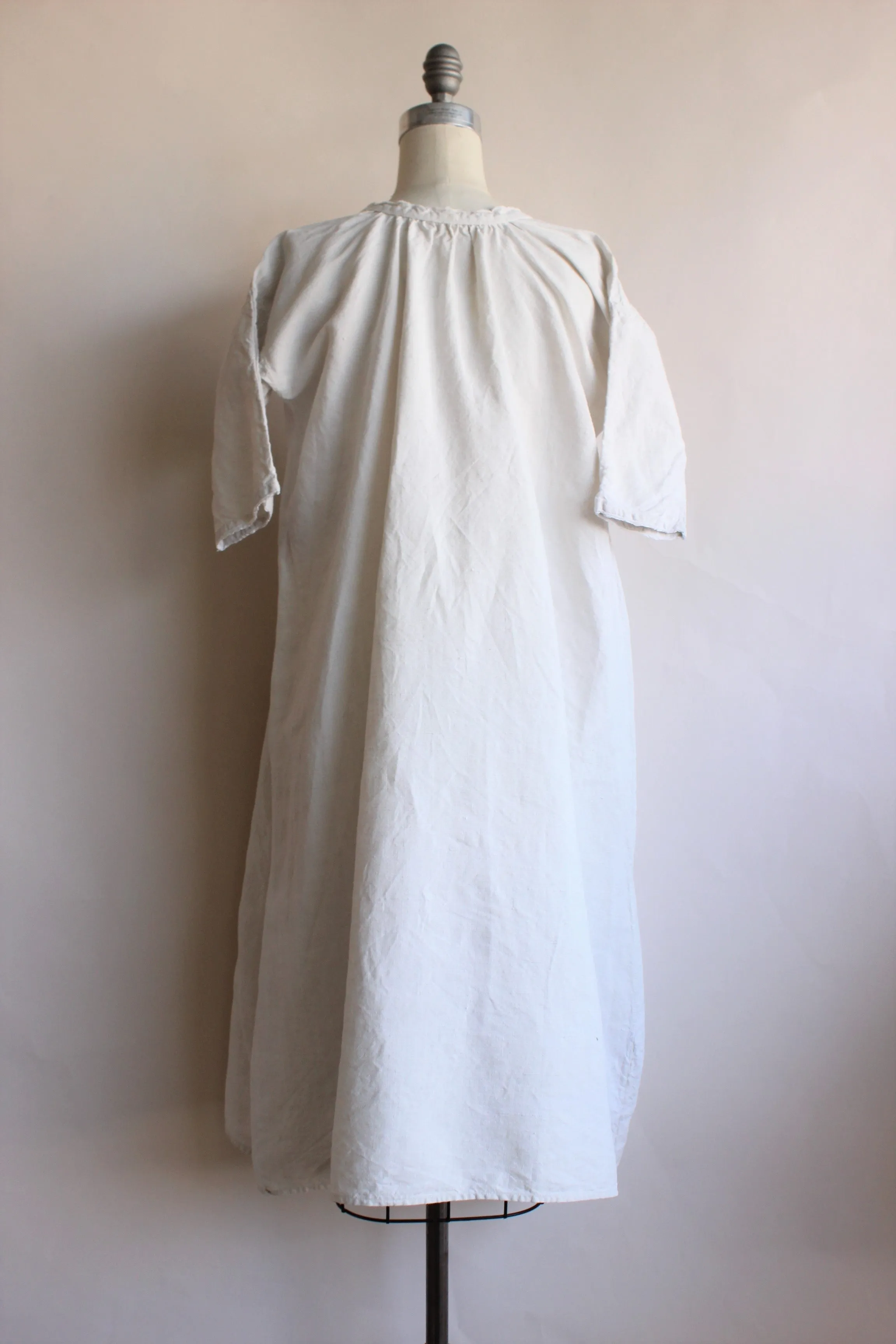 Victorian White Linen Nightgown