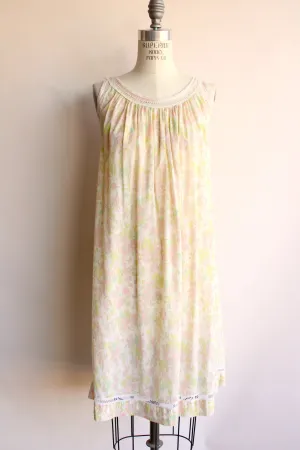 Vintage 1960s Floral Print Babydoll Nightgown