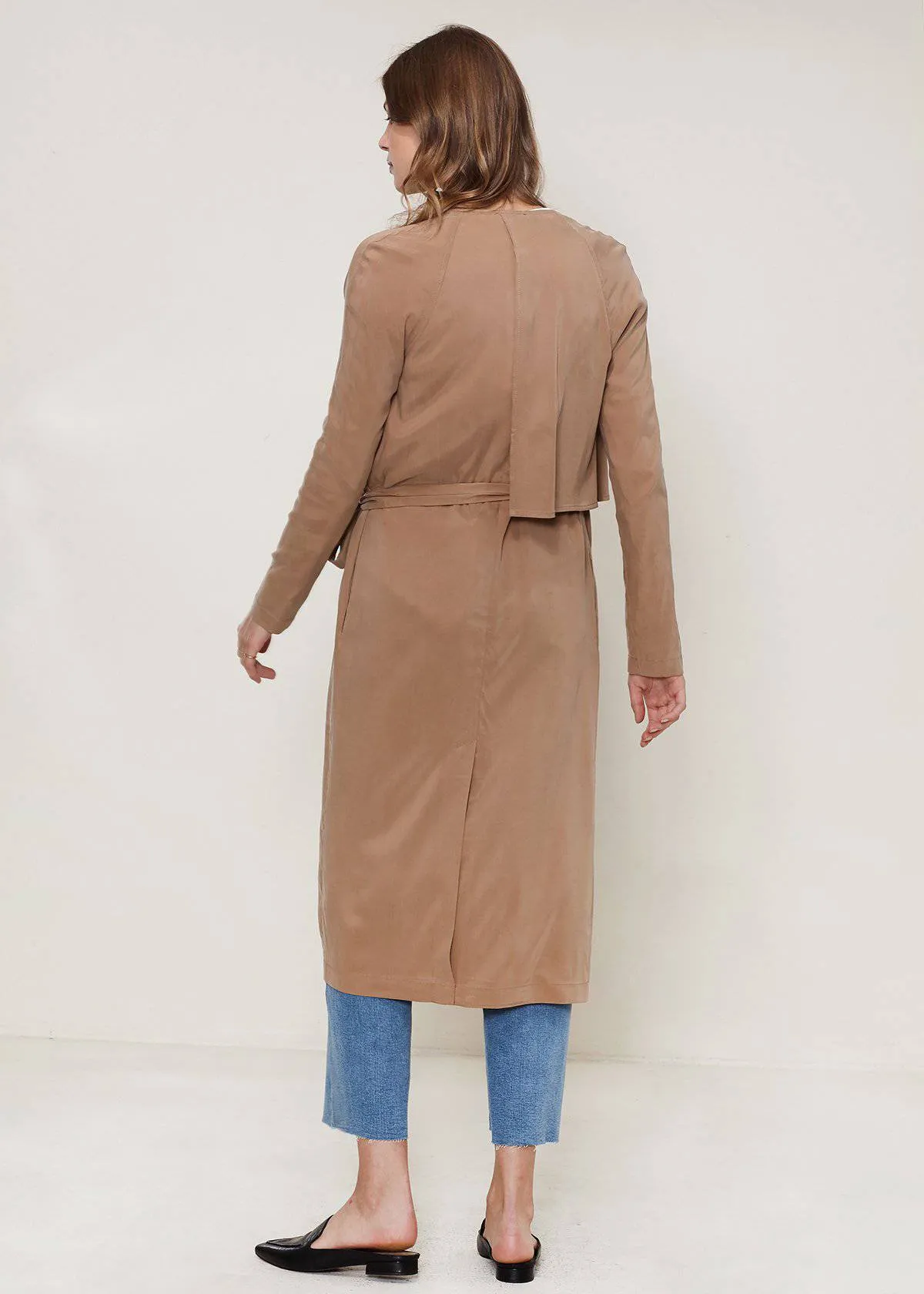 Women's Wrap Trench Coat In Sand