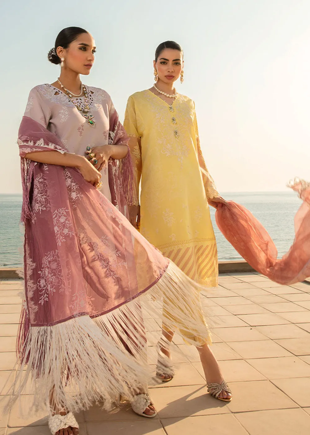 Yellow Luxury Lawn Suit | Rang Rasiya | Florence Lawn '23 | ZINNIA - D4